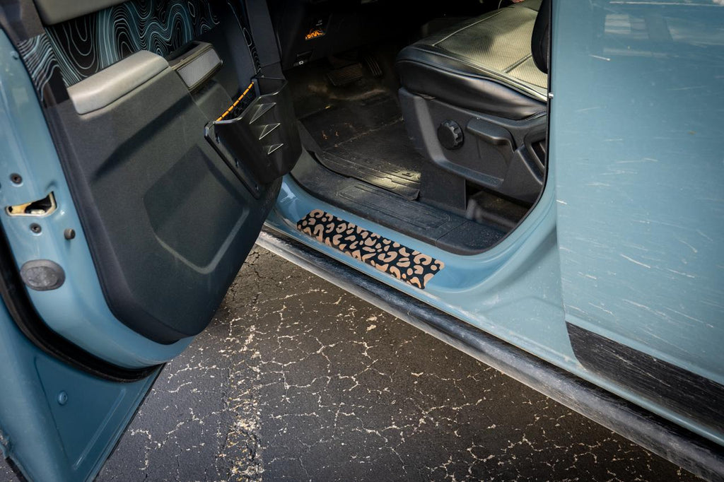 2021+ Bronco Door Sill Thicc Skin Overlays Anti Skid Vinyl Decals Stickers