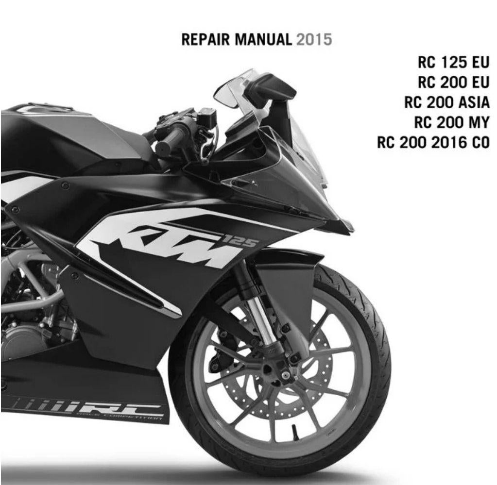 2015 KTM RC 125 - 200 Service Repair Manual