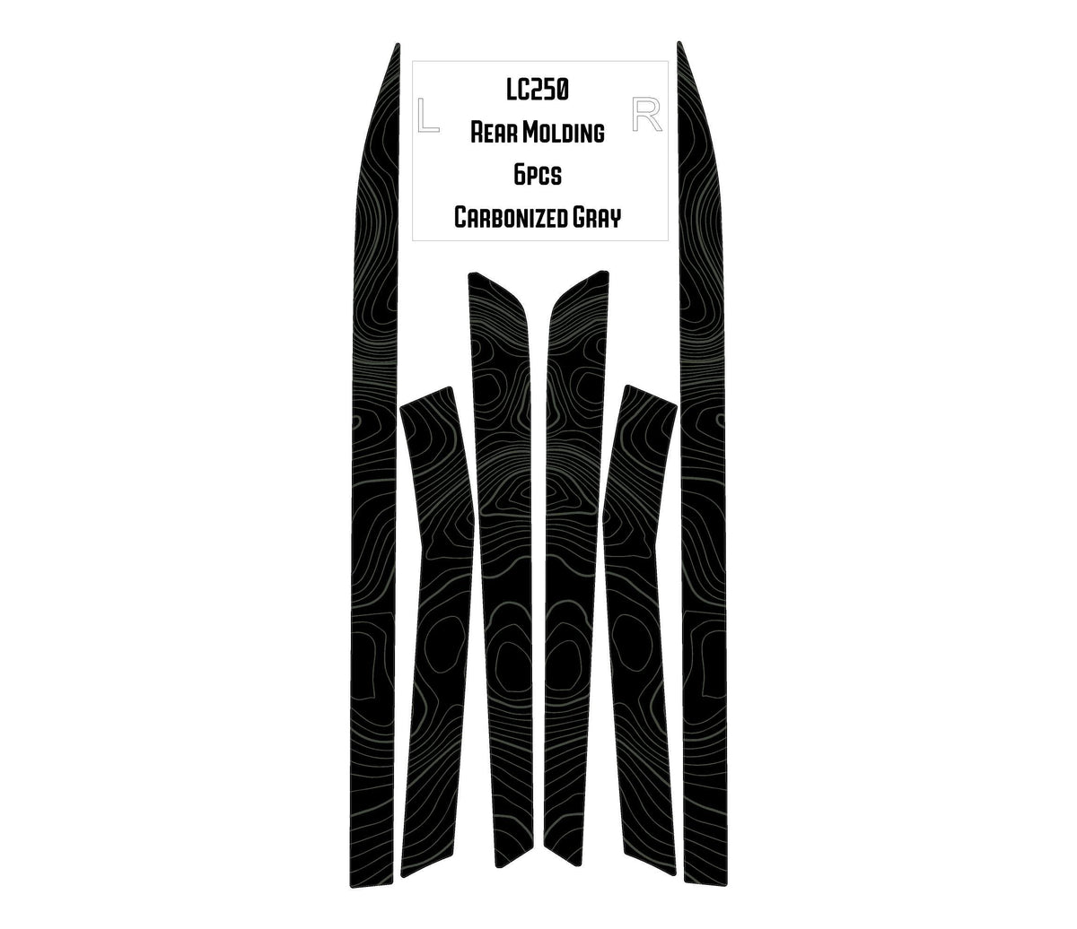 2024 Toyota Land Cruiser Topographic Trim Overlays - Rear
