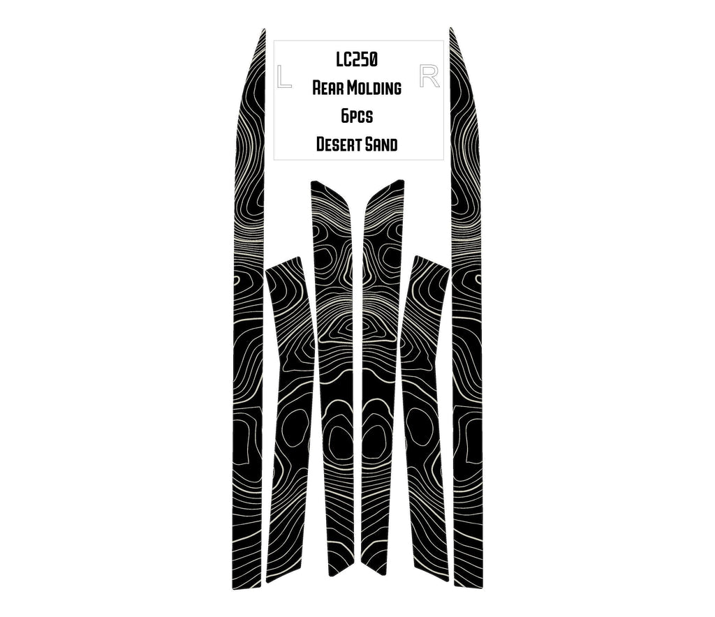 2024 Toyota Land Cruiser Topographic Trim Overlays - Rear
