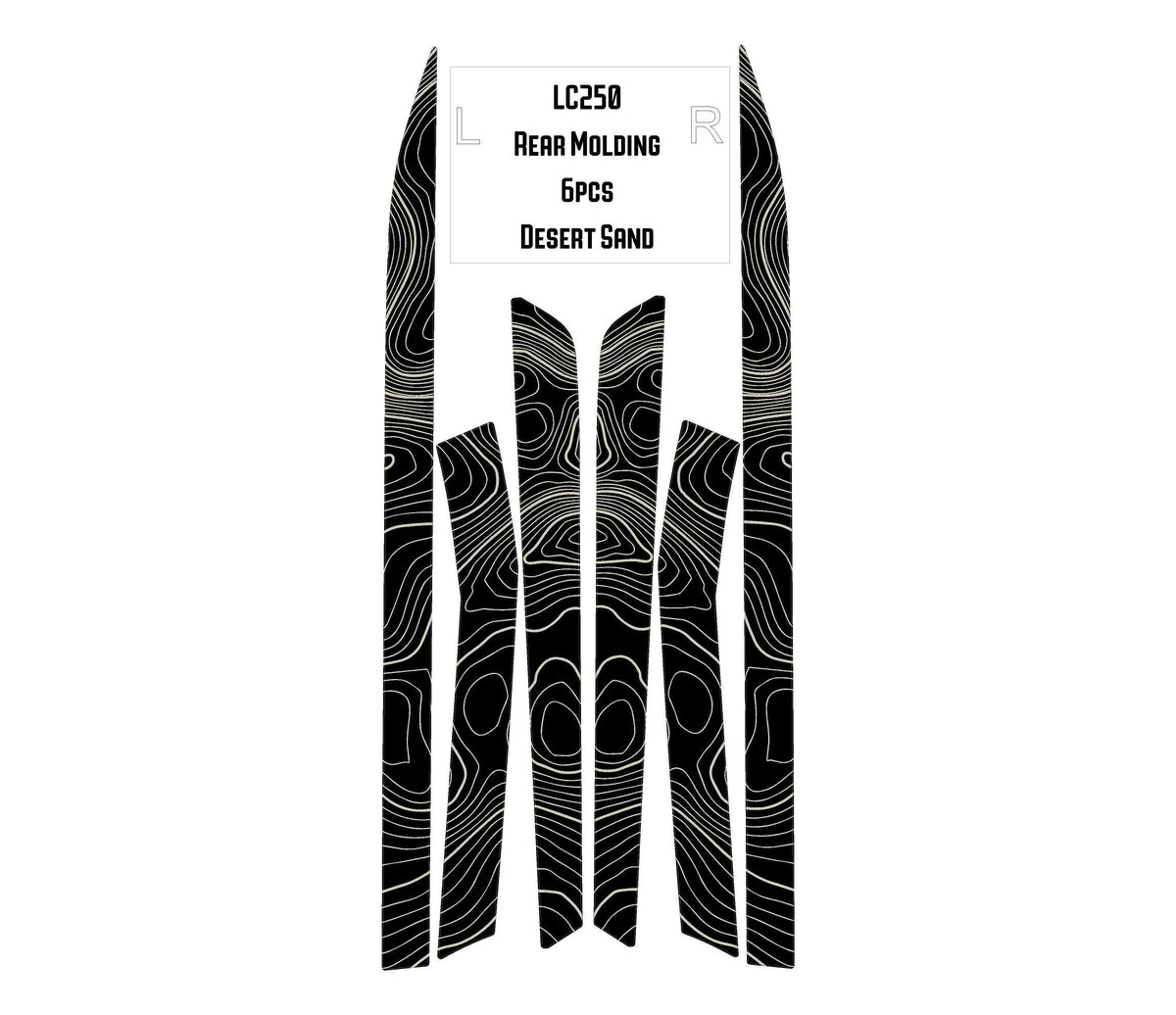 2024 Toyota Land Cruiser Topographic Trim Overlays - Rear