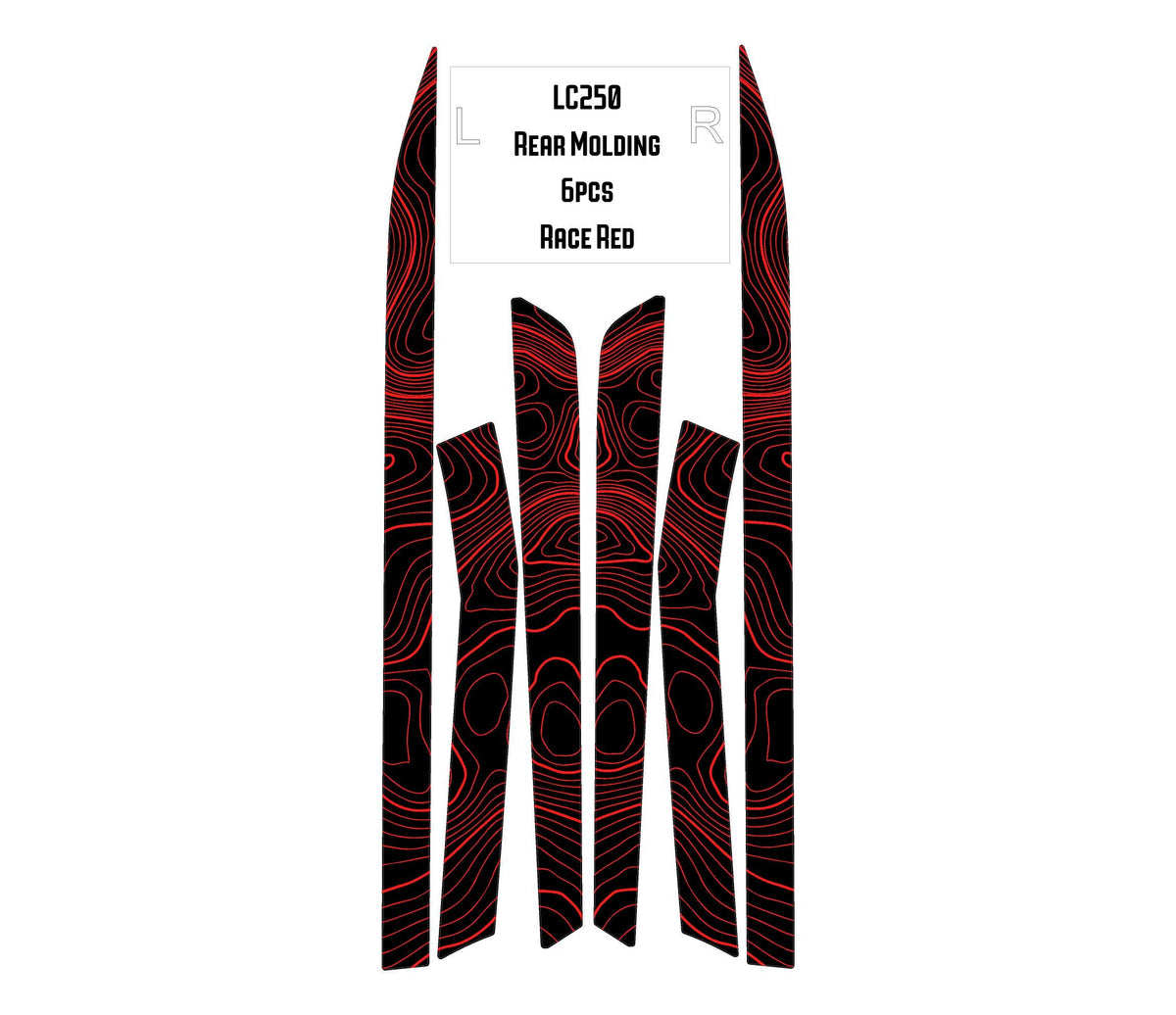 2024 Toyota Land Cruiser Topographic Trim Overlays - Rear