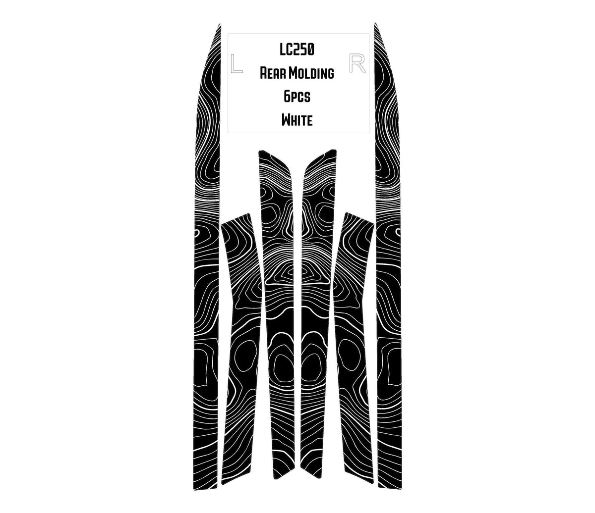 2024 Toyota Land Cruiser Topographic Trim Overlays - Rear
