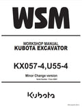 Kubota KX057-4 EXCAVATOR WSM Service Repair Workshop Manual