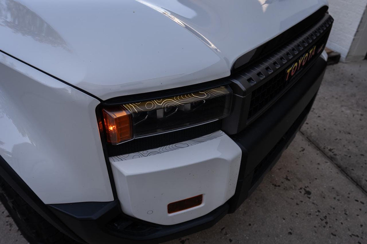 2024 Land Cruiser DRL Bar Overlay Decal Vinyl Sticker for Rectangular Headlights