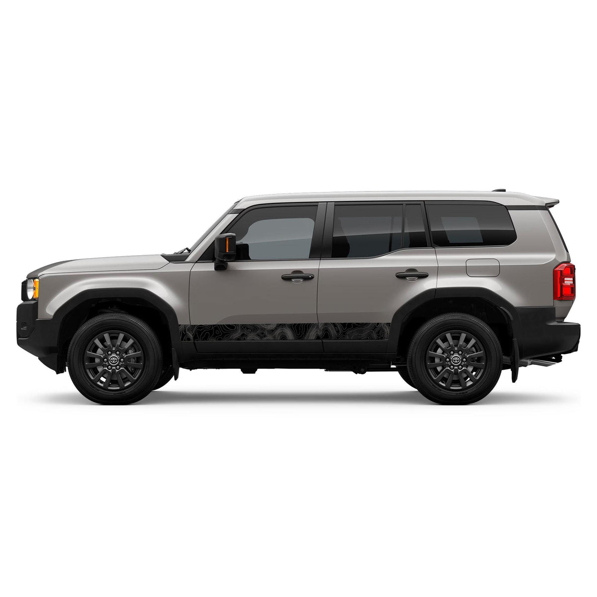 2024 Toyota Land Cruiser Topographic Map Lower Door Protection Decals Graphics