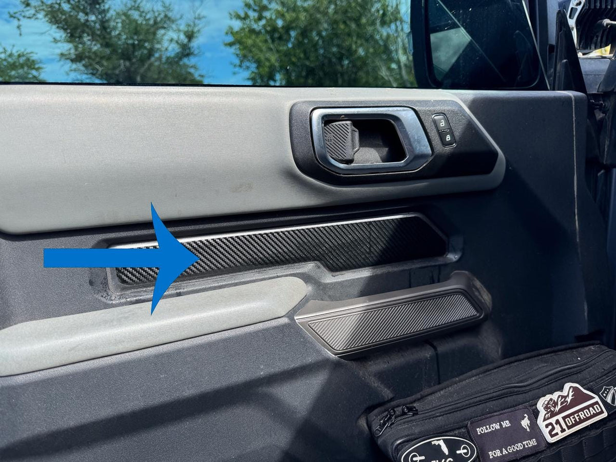 2021+ Bronco Topographic Front Upper Door Card Insert 2 Door