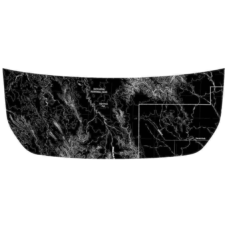 Badlands South Dakota USGS Topographic Map 2021 Up Ford Bronco