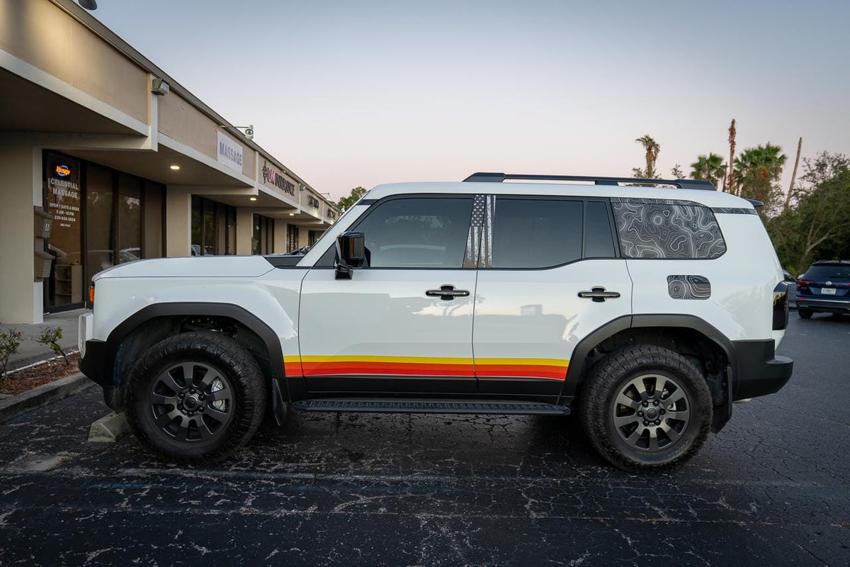 2024 Toyota Land Cruiser American Flag B Pillar Overlays