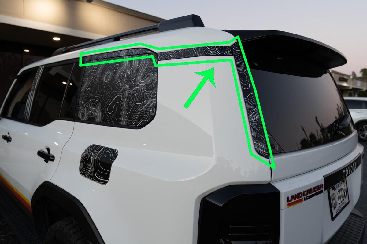 2024 Toyota Land Cruiser Topographic Trim Overlays - Rear