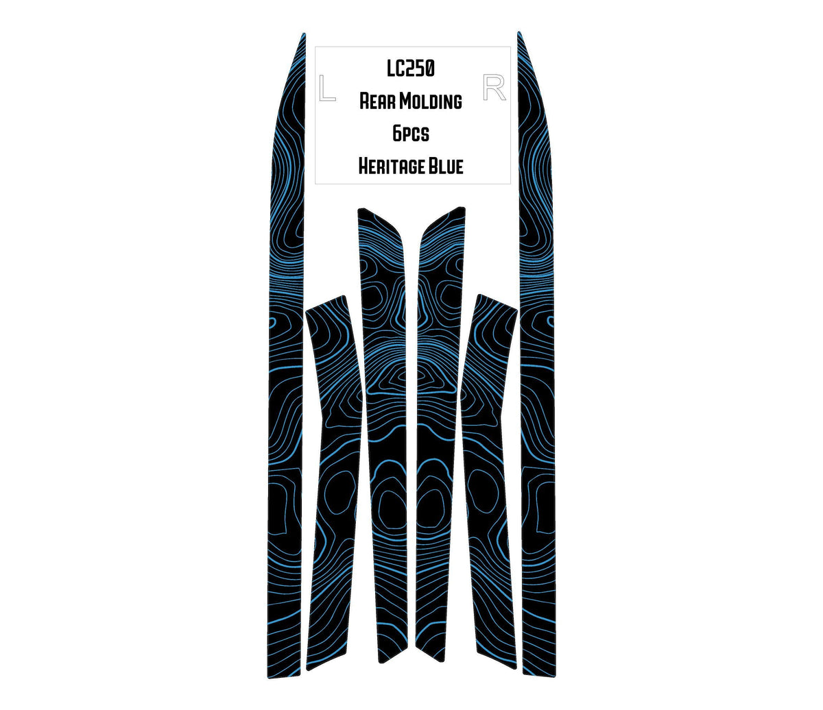 2024 Toyota Land Cruiser Topographic Trim Overlays - Rear