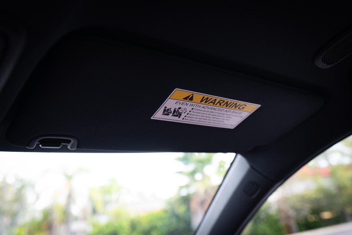 2023 Integra Sun Visor Air Bag Warning Label Overlays 2024 2025