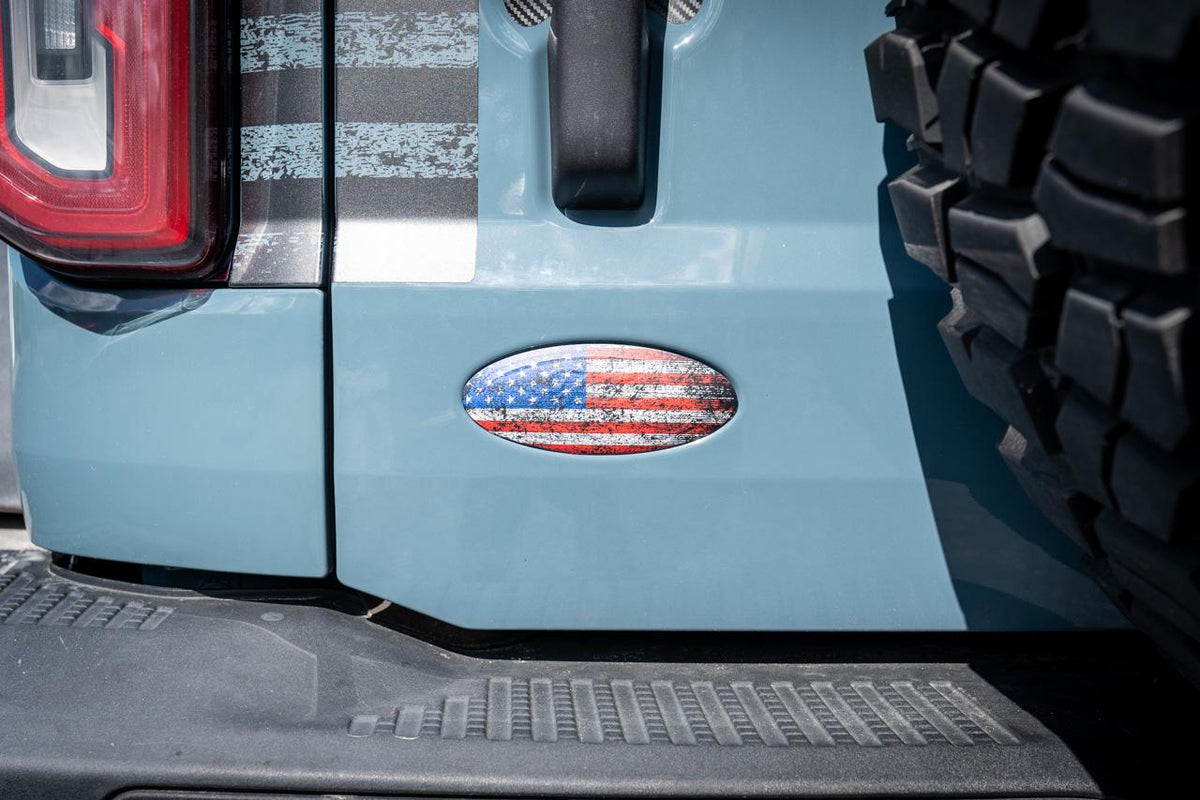 2021 Bronco Freedom American Flag Rear Oval Overlay 2022 2023 Also Fits Bronco Sport