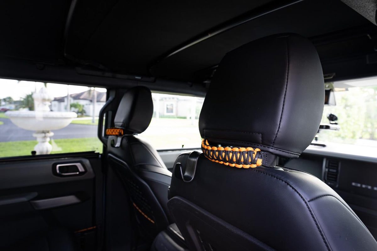 2021 Bronco Paracord Rear Headrest Grab Handles