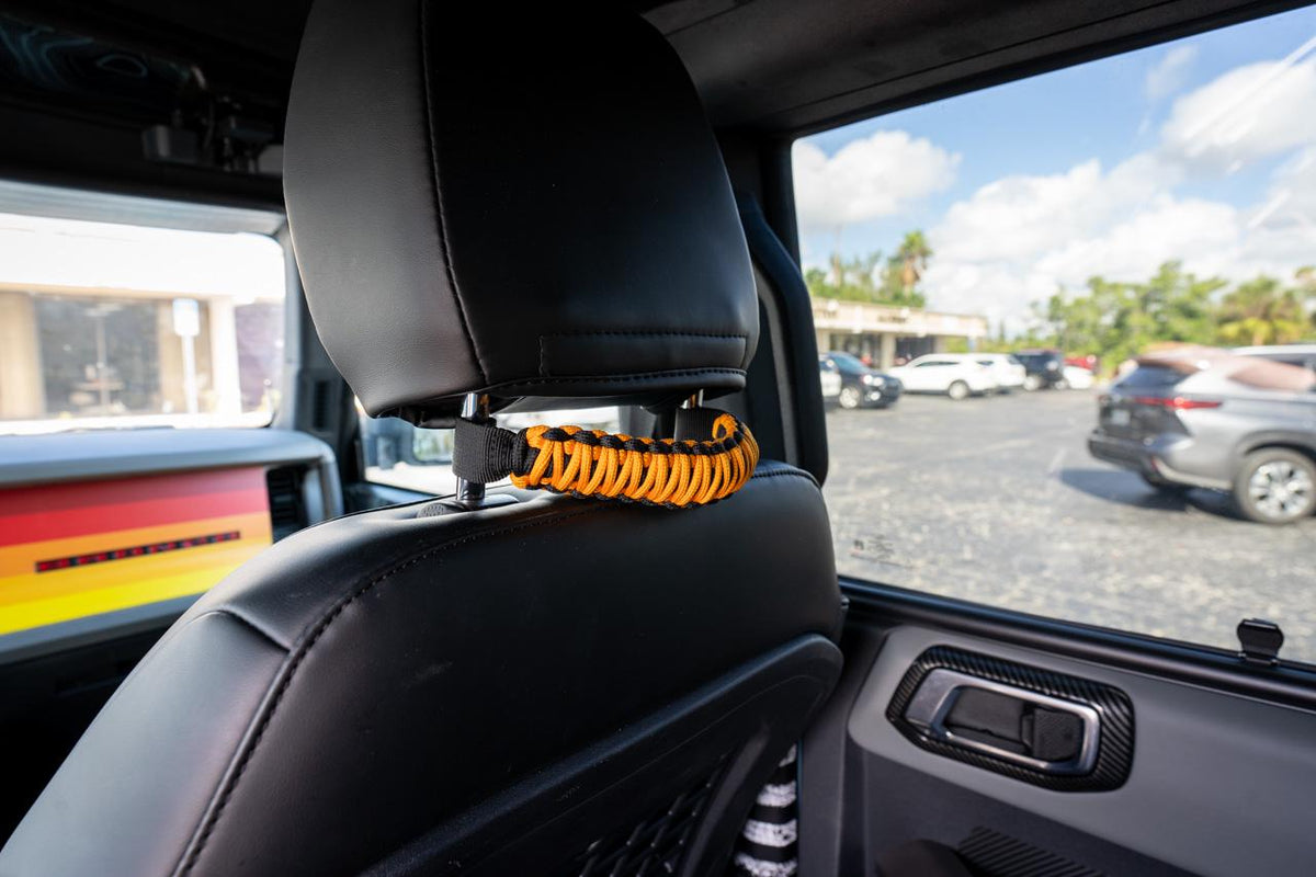 2021 Bronco Paracord Rear Headrest Grab Handles
