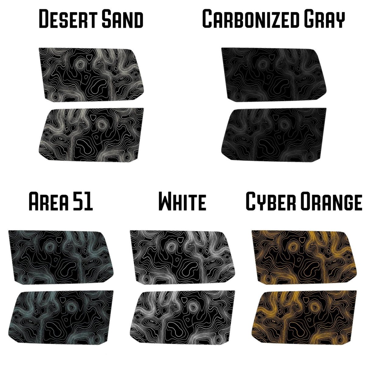 2024 Toyota Land Cruiser Topographic Rear Window Overlay Decals Vinyl Graphics
