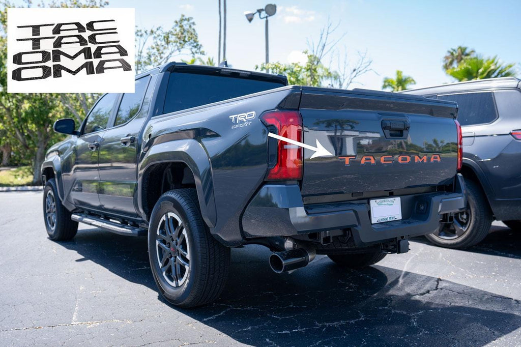 2024 Toyota Tacoma Topographic Tailgate Letters Stickers Decals Emblem Logo