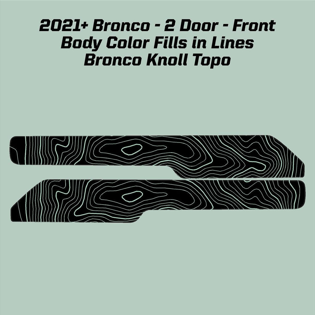 2021+ Bronco Topographic Front Upper Door Card Insert 2 Door