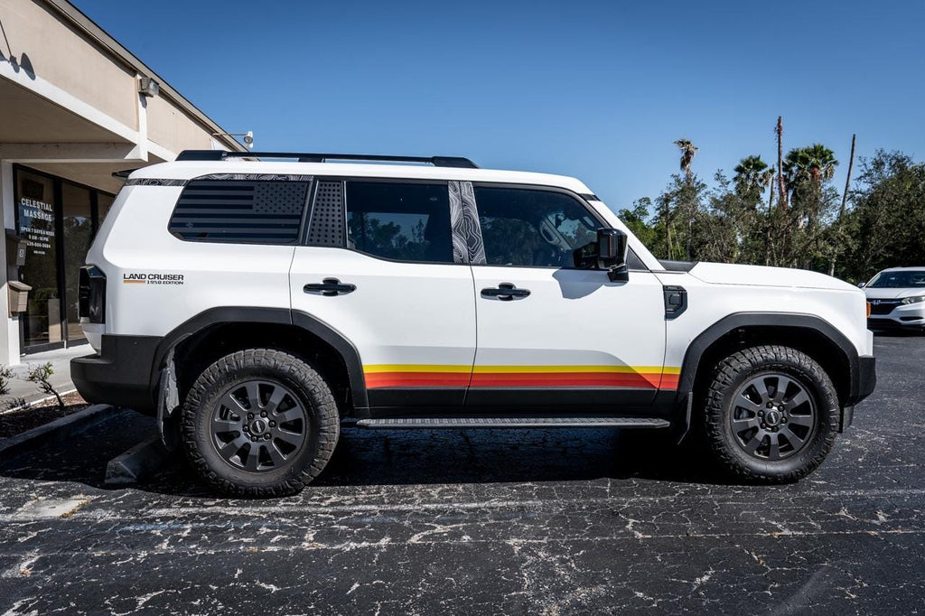 2024 Toyota Land Cruiser American Flag Window Overlays Decals Stickers 2025