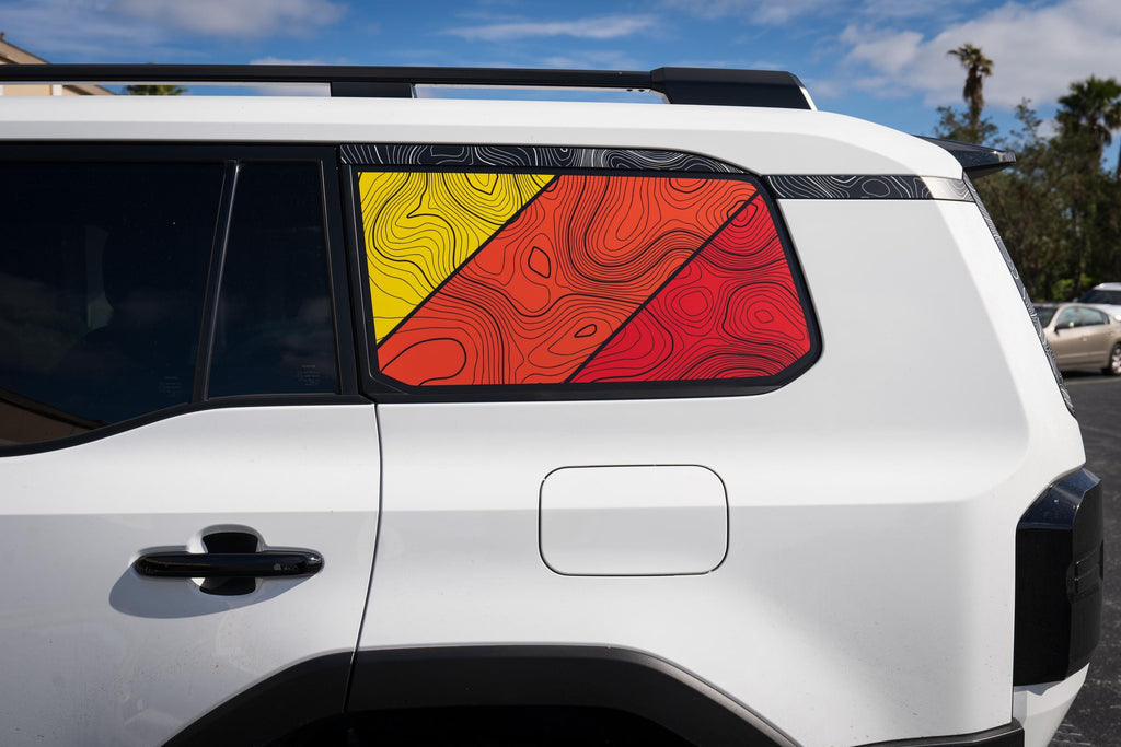 2024 Toyota Land Cruiser TRD Style Rear Window Overlay Decals Vinyl Graphics