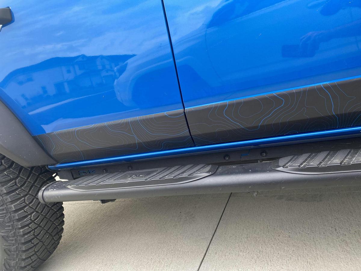 For Ford Bronco Topographic Map Lower Door Protection 2022 2023 2024