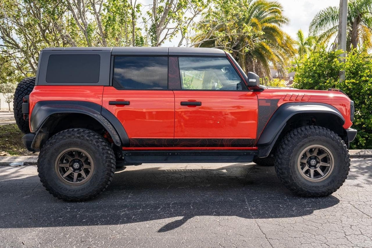 For Ford Bronco Topographic Map Lower Door Protection 2022 2023 2024