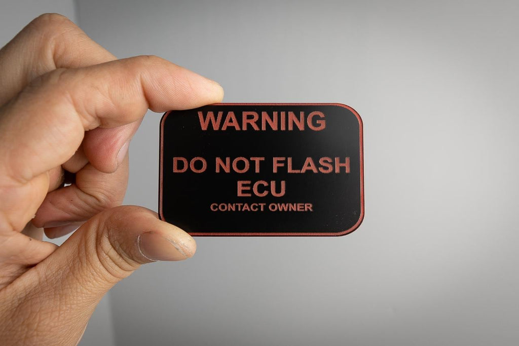 Do Not Flash ECU OBD Port Warning Plate for Flashing Tuning Acrylic