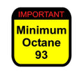 High Octane Fuel Cap Warning Sticker (Pair)