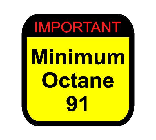 High Octane Fuel Cap Warning Sticker (Pair)