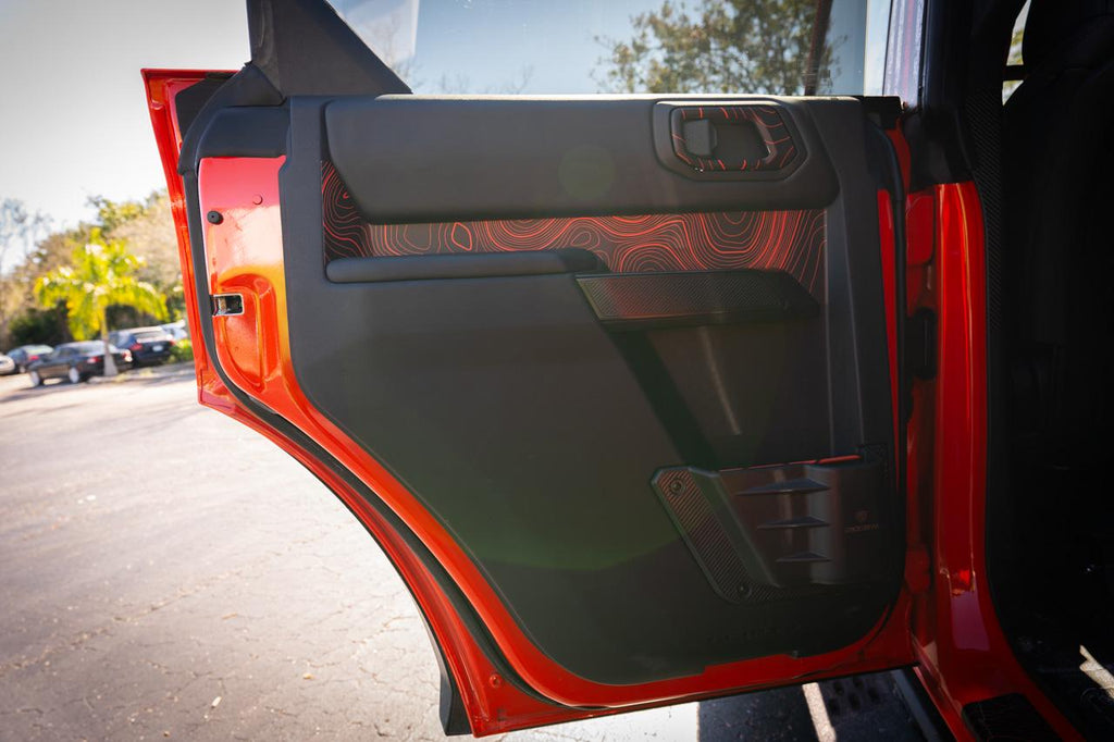 2021+ Bronco Topographic Upper Door Card Insert (Rear) 4 Door 2022 2023 2024 2025