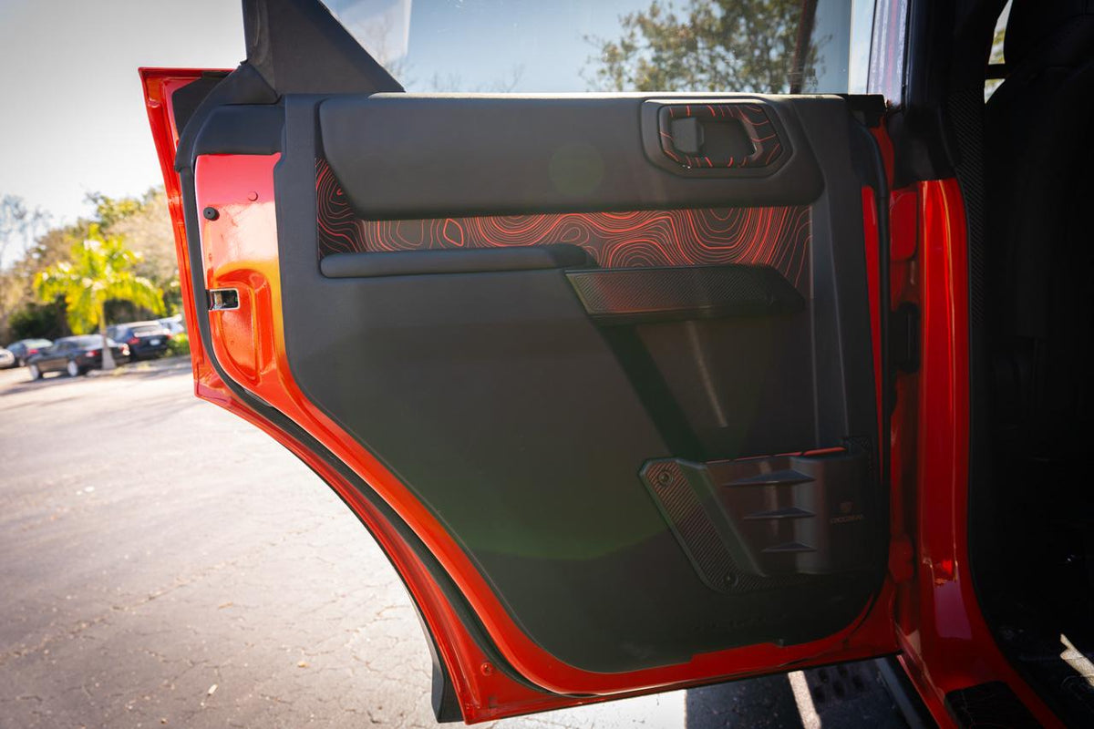 2021+ Bronco Topographic Upper Door Card Insert (Rear) 4 Door 2022 2023 2024 2025