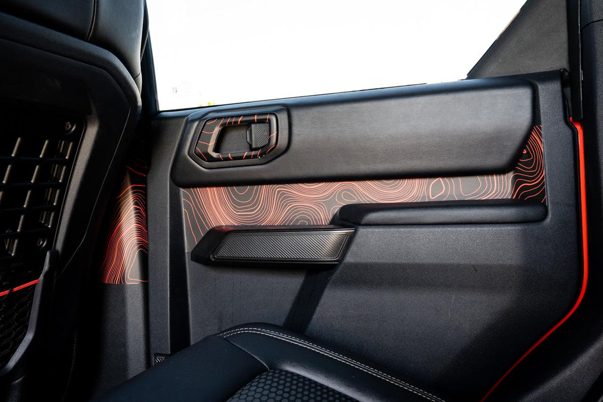 2021+ Bronco Topographic Upper Door Card Insert (Rear) 4 Door 2022 2023 2024 2025