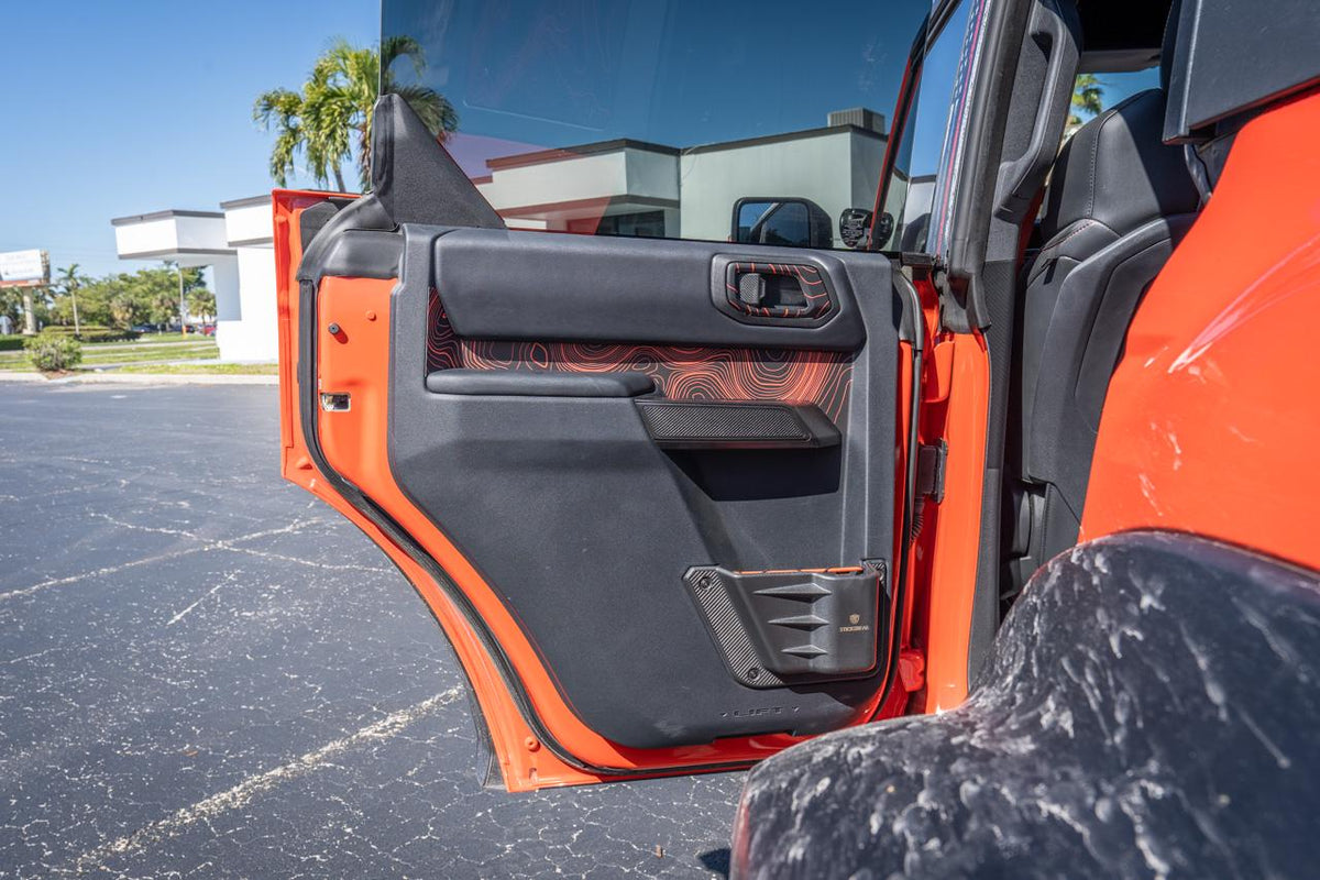 2021+ Bronco Topographic Upper Door Card Insert (Rear) 4 Door 2022 2023 2024 2025