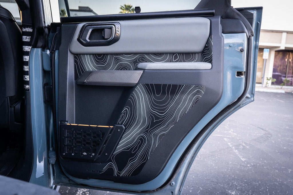 2021+ Bronco Topographic Lower Door Card Insert (Rear) 4 Door 2022 2023 2024 2025