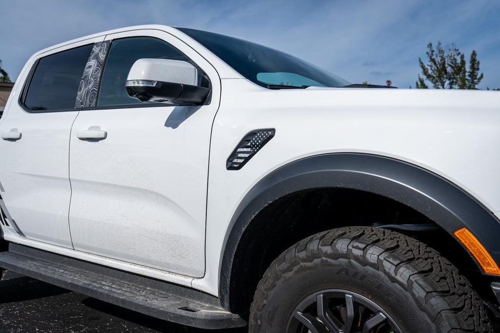 For 2024 Ford Ranger American Flag Fender Vent Overlays
