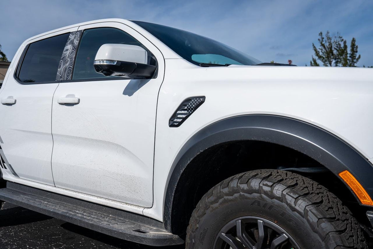 For 2024 Ford Ranger American Flag Fender Vent Overlays