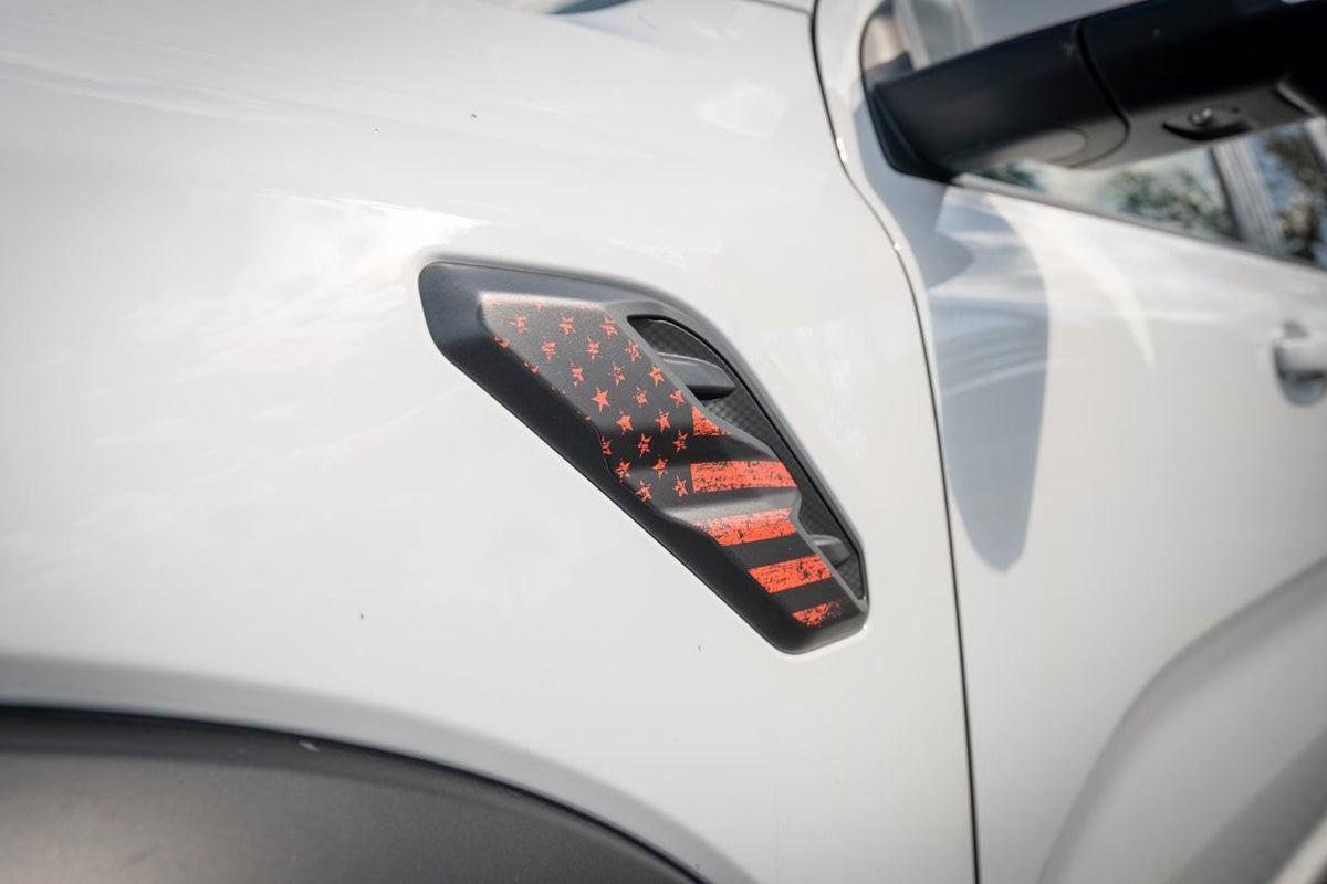 For 2024 Ford Ranger American Flag Fender Vent Overlays