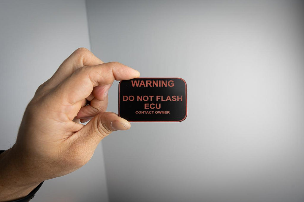 Do Not Flash ECU OBD Port Warning Plate for Flashing Tuning Acrylic