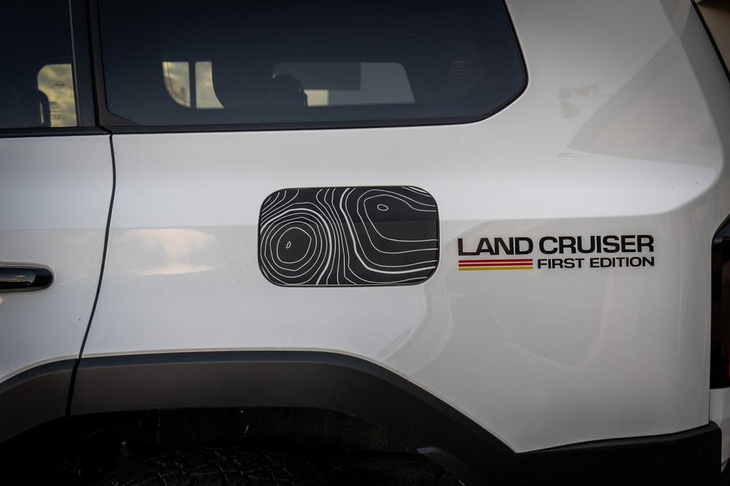 2024 Toyota Land Cruiser LC 250 Topographic Fuel Door Overlay Decal Graphic 2025