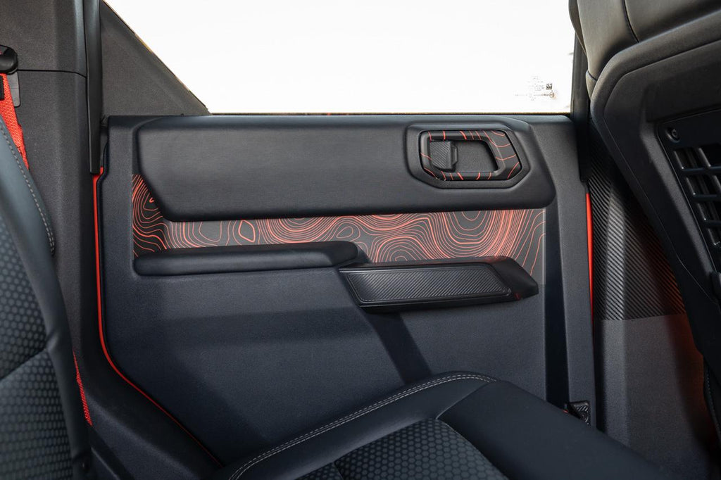 2021+ Bronco Topographic Upper Door Card Insert (Rear) 4 Door 2022 2023 2024 2025