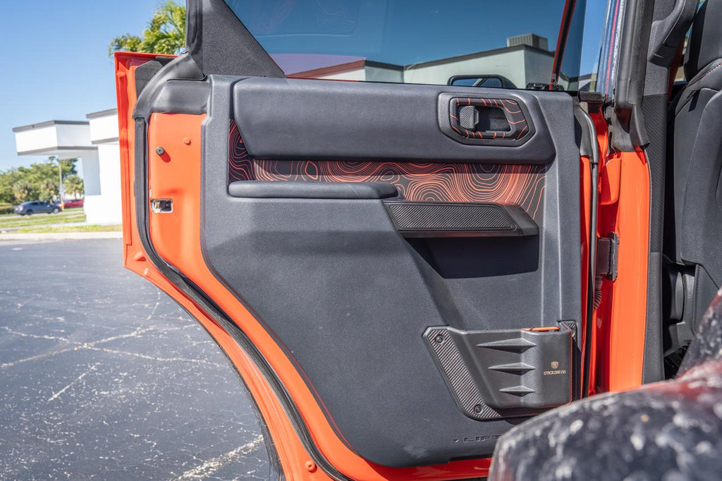 2021+ Bronco Topographic Upper Door Card Insert (Rear) 4 Door 2022 2023 2024 2025