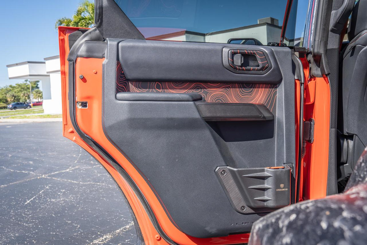 2021+ Bronco Topographic Upper Door Card Insert (Rear) 4 Door 2022 2023 2024 2025
