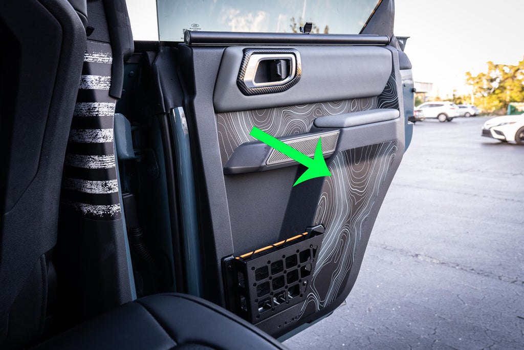 2021+ Bronco Topographic Lower Door Card Insert (Rear) 4 Door 2022 2023 2024 2025