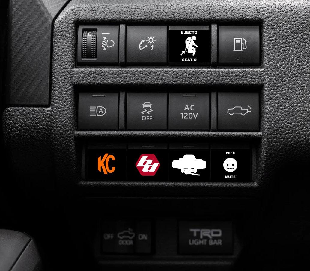 Toyota 2024 Land Cruiser OE Style Switch Labels and Switches 2025 2026 1958 First Edition