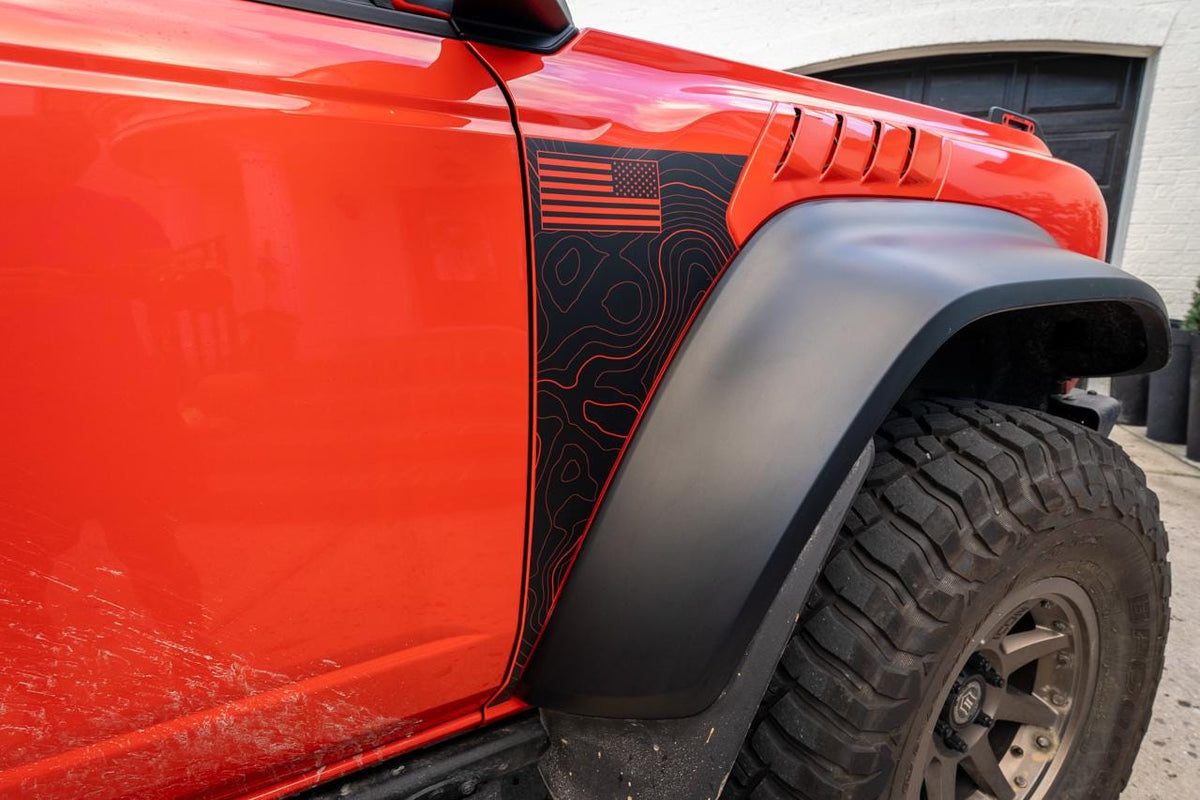 Bronco Raptor Fender Overlays Decals Like Everglades 2022 2023 2024