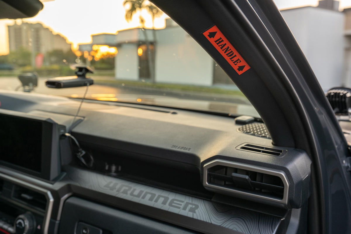 2025 Toyota 4Runner 6th Gen Grab Handle Warning Label Decal Graphic