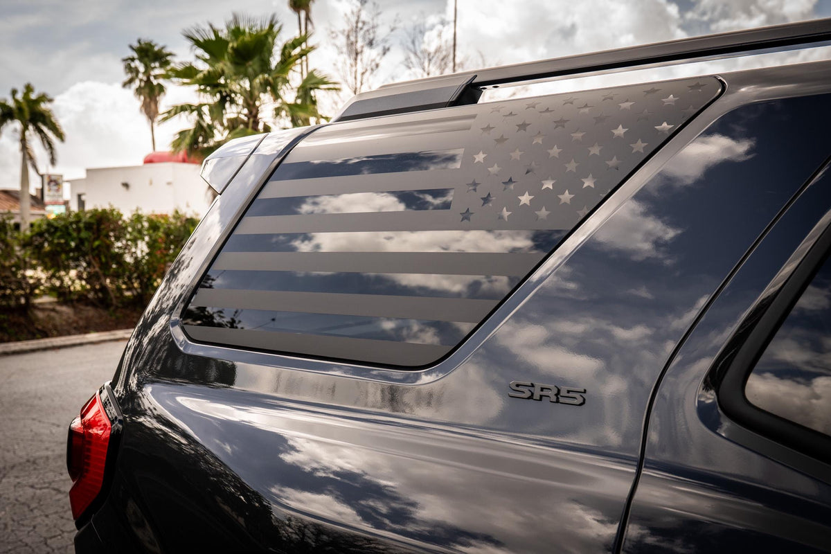 For 2025 Toyota 4Runner 6th Gen American Flag Window Overlays Decals Stickers