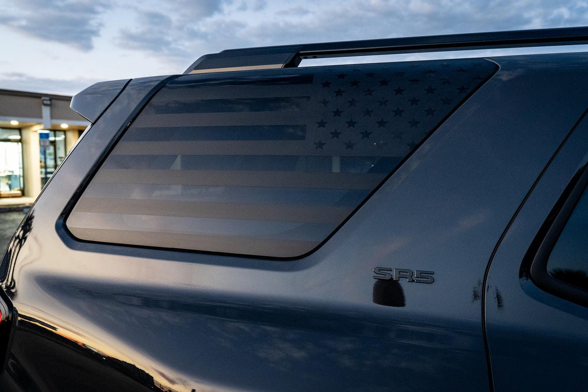 For 2025 Toyota 4Runner 6th Gen American Flag Window Overlays Decals Stickers