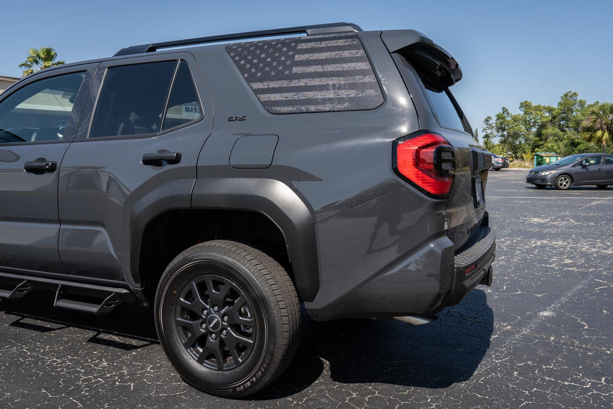 2025 Toyota 4Runner 6th Gen American Flag Window Overlay See Through V2