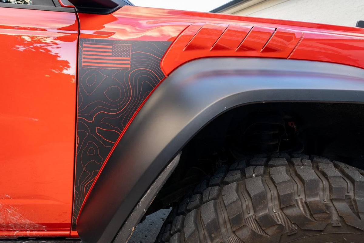 Bronco Raptor Fender Overlays Decals Like Everglades 2022 2023 2024